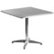 Emma and Oliver 31.5" Square Aluminum Garden Patio Table Set with 2 Rattan Chairs